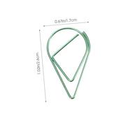 AUTSUPPL 10Pcs Decorative Metal Paper Clips Dripping Shape Small Pins Strong Clamping Force Office Desk Accessories for Photos Notes Files Organization