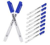 AUTSUPPL 10Pcs Fine Tip Dry Erase Marker Pens for Office and School Blue Marking Pens for Whiteboards Smooth Surfaces Easy to Write and Erase Suitable for Desktop and Small Boards
