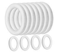 AUTSUPPL 10pcs Florist Foam Wreath Rings White Polystyrene Circular Ring DIY Art Painting Home Decor Projects Develop Creativity Hand-Eye Coordination