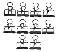 AUTSUPPL 10pcs Metal Long Tail Binder Clips Hollow Out Stationery Clips for Office School Paper Organization DIY Craft Projects Handbook Bill Organizer