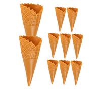 AUTSUPPL 10pcs Mini Ice Cream Cone Charms DIY Craft Decorations for Hairpin Hair Clip Making Wear-resistant Cute Ornaments for Headbands Jewelry Scrapbooking