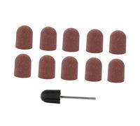 AUTSUPPL 10pcs Nail Sanding Caps Electric Nail Drill Reusable Polishing Burr Tools for Manicure and Pedicure Grit Resistance for Treatment