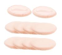 AUTSUPPL 10pcs round Cotton Makeup Powder Puff Pads, Gentle and Delicate Skin Friendly Cosmetic Loose Powder Applicator, Soft Beige Makeup Pad Tool for Everyday Use