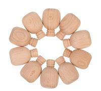 AUTSUPPL 10pcs Unpainted Wood Doll Unfinished Crafts Hand-Painted Can Be Drawn on Khaki Elegant Style Home Decoration
