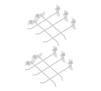 AUTSUPPL 10pcs White Pegboard Hooks for Supermarket Display and Goods Shelf Heavy Duty Utility Slat Wall Hooks with Thick Wire Versatile Storage for Tools Bags Jewelry and Accessories