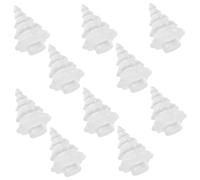 AUTSUPPL 10pcs White Polystyrene Foam Cones for DIY Christmas Tree Craft Supplies Lightweight Stackable Mini Topiary Forms for Table Centerpiece Decorate Art Shapes for Holiday Projects