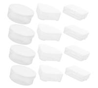 AUTSUPPL 12 pcs Cosmetic Powder Puff Cases with Triangular Round Rectangular Shapes Plastic Makeup Sponge Holders for Travel Portable Storage and Protection of Small Setting Powder