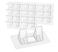 AUTSUPPL 12pcs Adhesive Shelf Brackets No Drilling Shelf Support Pins for Wood Glass Ceramic Surfaces Heavy Duty Clear Plastic Pegs for Cabinet Wardrobe Furniture Easy Stick Installation