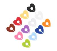 AUTSUPPL 12pcs Heart Shaped Silicone Drink Tags for Wine Glasses, Reusable Soft and Flexible Glass Identification Labels, Easy Sterilization, for Parties and Social Events