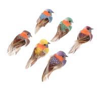 AUTSUPPL 12PCS Realistic Simulation Hummingbird Bird Ornaments for Home Garden DIY Crafts Artificial Feathered Bird Models Decorative Animal Adornments