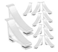 AUTSUPPL 12pcs Refrigerator Support Hooks Sturdy Metal Cooler Shelf Clips for Freezer Rack Stability Design for Fridge Organization and Safety