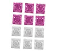 AUTSUPPL 12pcs Transparent Square Eyelash Storage Boxes with Rosy and Silver Base Cards Plastic Lash Tray Organizer for Professional Beauty Salon and Personal Use Lash Case with Secure Seal