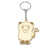 AUTSUPPL 12pcs Wooden Cartoon Animal Keychain Set for Boys and Girls, Carved Diy Pendant Creative Key Chains Random Mix, Children's Toy Accessories for Backpack and School Use