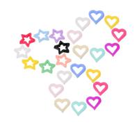 AUTSUPPL 150pcs Colorful Resin Nail Charms Star Heart Rhinestones DIY Manicure Decorations for Women Nail Jewels Craft Accessories