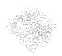 AUTSUPPL 160pcs Metal Open Ring Silver Hanging Accessories Round Key Chain Multi-use Small Circular Ring Metal Grips