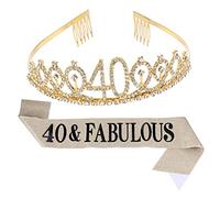 AUTSUPPL 1set Birthday and Sash Decorated Suit for Women Elegant Etiquette Belt Hair Comb for Memorable Birthday Party Celebrations