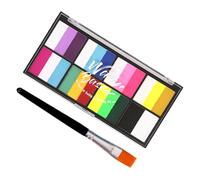 AUTSUPPL 1set Water-soluble Face Paint Makeup Kit Color Palette Easy Application for Festivals Parties and Football Games Includes Pen for Creative Designs