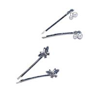 AUTSUPPL 2 Pairs Rhinestone Butterfly Hair Clips Bobby Pins with Crystal Inlay Women’s Hair Accessories for Wedding and Daily Styling