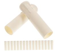 AUTSUPPL 20 Pcs Plastic Chandelier Socket Tubes White Candle Covers with Realistic Drip Effect for Crystal Chandeliers Wall and Pendant Lights Heat Resistant Decorative Sleeves for Home and