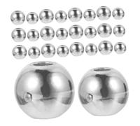 AUTSUPPL 200pcs Round Metal Spacer Beads Smooth Silver Tone Small Seamless Ball Beads for Jewelry Making DIY Bracelets Necklaces Earrings Craft Supplies