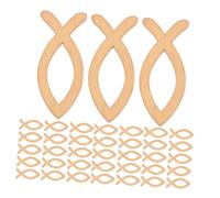 AUTSUPPL 200pcs Wooden Fish Cutouts for Painting Mediterranean Coastal Rustic Wall Decor Natural Wood Fish Ornaments for DIY Ocean Theme Crafts and Party Decorations