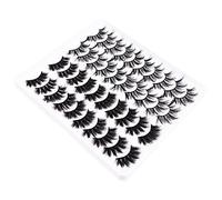 AUTSUPPL 20pairs Natural Look Thick Fake Eyelashes Design Lightweight Comfortable Eyelash Pack for Women Makeup Easy to Apply Faux Lashes