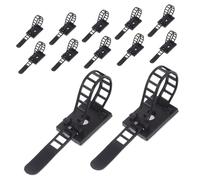 AUTSUPPL 20pcs Adjustable Adhesive Zip Tie Anchors Cable Management Clips for Desk and Car Wire Harness Organizer Black Nylon Self-Adhesive Cord Holder