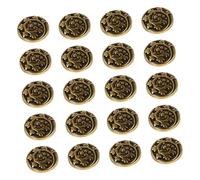 AUTSUPPL 20pcs Alloy Decorative Suit Buttons for Shirts Skirts Coats Vintage Matte Gold Metal Buttons for Clothing Decorations DIY Replacement Sewing Accessories