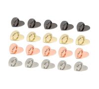 AUTSUPPL 20pcs DIY Heart Shape Mobile Phone Buckles Self-adhesive Phone Case Decor Accessories with Metal Tassel Hooks for Women, Multi-color Steel, Gold, Black, Rose Gold