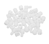 AUTSUPPL 20pcs Dowel Hinge Components Pre-Inserted Dowels Flexible Opening and Closing Reliable Nylon Material White Furniture Hardware for Cabinet Installation