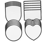 AUTSUPPL 20pcs Heat Transfer Blank Patches for Clothing Repair and DIY Decoration White Sublimation Applique for Hats Shirts Jeans Shoes Heat Melt Adhesive Clothes Decor Material
