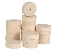 AUTSUPPL 20Pcs Khaki Wooden DIY Model Wheels for Cars Durable Craft Accessories for Building Models Unfinished Wheels Diameter for Creative DIY Projects and Crafting