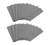 AUTSUPPL 20pcs Stainless Steel Blank Metal Tags for Stamping, Rectangle Badge Plates with Pins, 2.76" x 0.79", Ideal for Hospitals and Factories