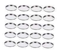 AUTSUPPL 20pcs Stainless Steel Eyeshadow Tray for Home Daily Use and Makeup, Safe and Convenient Cosmetic Storage Box, Organiser for Female Friends