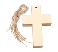AUTSUPPL 20pcs Unfinished Wooden Cross Pieces with Holes for Crafts for Weddings and Birthdays Lightweight Wood Cutouts for Home Decoration and Special Events