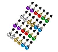 AUTSUPPL 24pcs Santa Claus Beard Clamps Creative Bell Pendants for Christmas Beard Decorations for Festive Fun and Cosplay