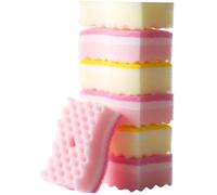 AUTSUPPL 24pcs Wave-Shaped Sponge Wipes for Kitchen Cleaning Absorbent Dishcloths for Washing Dishes Cups Pans Lightweight Duster Sponge with Creative S-Shape Design Random Patterns