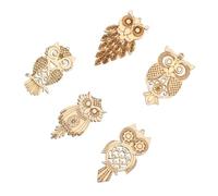 AUTSUPPL 25Pcs Owl Wood Cutouts Hanging Pendants DIY Craft Ornaments Lightweight Wooden Decorations for Adults Halloween Festival Creative Art Project