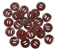 AUTSUPPL 25pcs Wooden Crafting Button DIY Clothing Sewing Buttons Dark Brown Simple Design Chic Practical Use for Crochet Collections