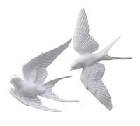 AUTSUPPL 2pcs Ceramic Flying Birds Wall Decorations Living Room Featuring 3d Simulation Bird Decor Made of Lightweight Resin, Easy to Clean with Modern Rustic Style for Home and Outdoor