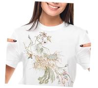 AUTSUPPL 2Pcs Chinese Style Bird Embroidery Patch Animal Applique for Clothing Bags DIY Sewing Craft Accessories