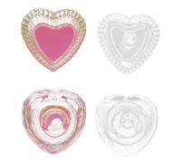 AUTSUPPL 2pcs Crystal Glass Cup Lid for Nail Art and Manicures Storage Container for Dip Powder and Art Supplies