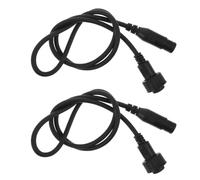 AUTSUPPL 2pcs Dmx512 Waterproof Extension Cable 1m Black Outdoor Stage Wire | Shielded Dual-twisted Pair Construction, Weather-resistant PVC Sheath, for Djs and Event Production Crews