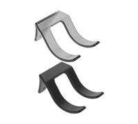 AUTSUPPL 2pcs Dual Fork Hair Dryer Holder Wall Mount Stable Screwmounted Blow Dryer Storage Organizer for Bathroom Vanity Multifunctional Hair Tool Support in Black and Transparent