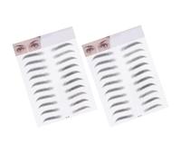 AUTSUPPL 2pcs Eyebrow Stickers Temporary Brow Tattoo Transfers for Women Easy Application Hair-like False Eyebrows Gentle Skin for Sparse Light Brows