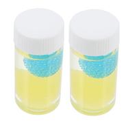 AUTSUPPL 2pcs Eyelash Tweezers Cleaning Liquid with Sponge Balls Capacity Detergent for Removing Glue Residue Practical Tweezers Washing Tool for Grafted Lashes Convenient and Random Color
