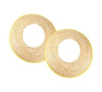 AUTSUPPL 2pcs Hard Hat Visor Brim Wide Sunshade Straw Helmet Cover Breathable Construction Hat Accessories for Outdoor Gardening and Site Work Random Color