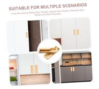 AUTSUPPL 2pcs Hidden Zinc Alloy Cabinet Handles Recessed Flush Pulls for Cupboard Doors Space-Saving Design with Symmetrical Left-Right Installation Rust-Resistant Hardware for Cabinets