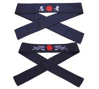AUTSUPPL 2pcs Japanese Hachimaki Headband Men Sports Exercise Headband Dragon Design