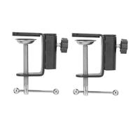 AUTSUPPL 2pcs L-shape Cantilever Clamp Desk Mounting Bracket 360-degree Rotatable Work Surface Base Stand Accessories for Office and Workshop